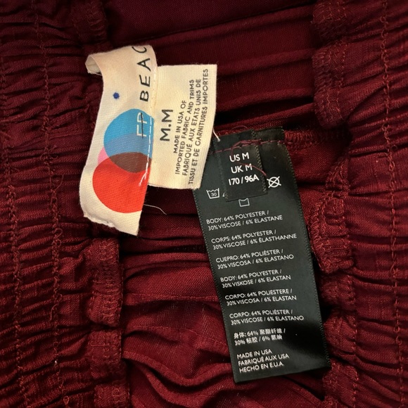 Free People Beach Love Me Wide Leg Red Palazzo Pants - Picture 3 of 3